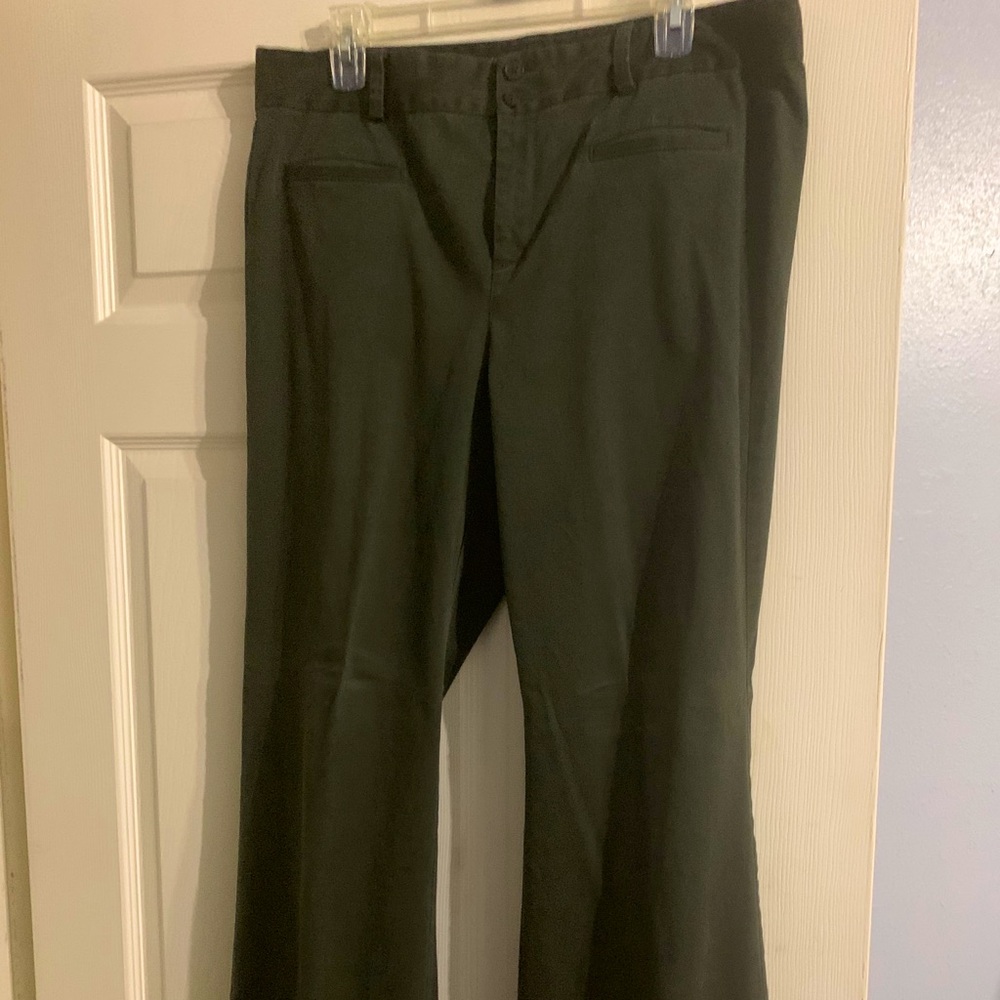 Loft olive wide leg pants
